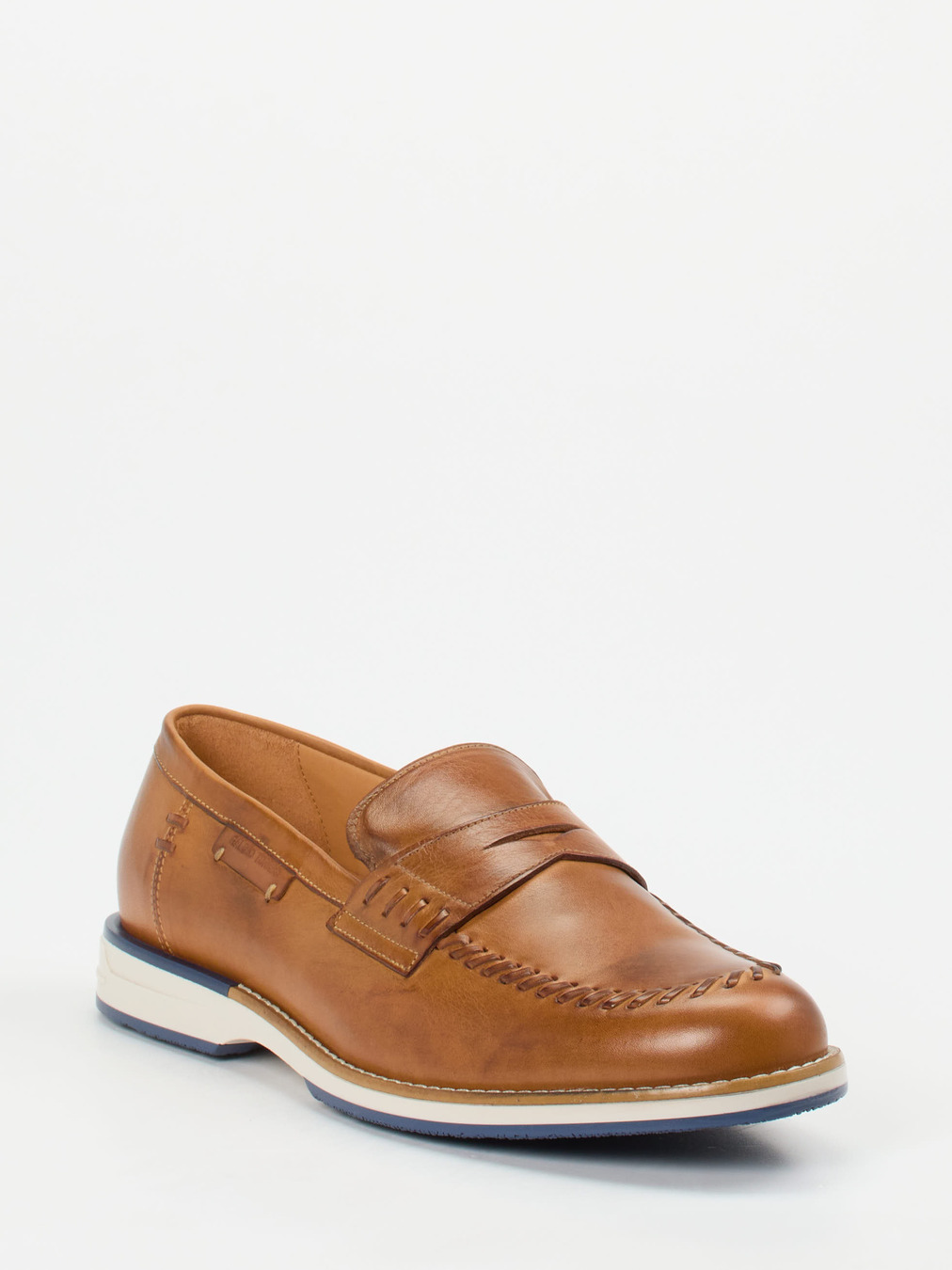 Galizio Torresi – Loafer aus Kalbleder cognacbraun