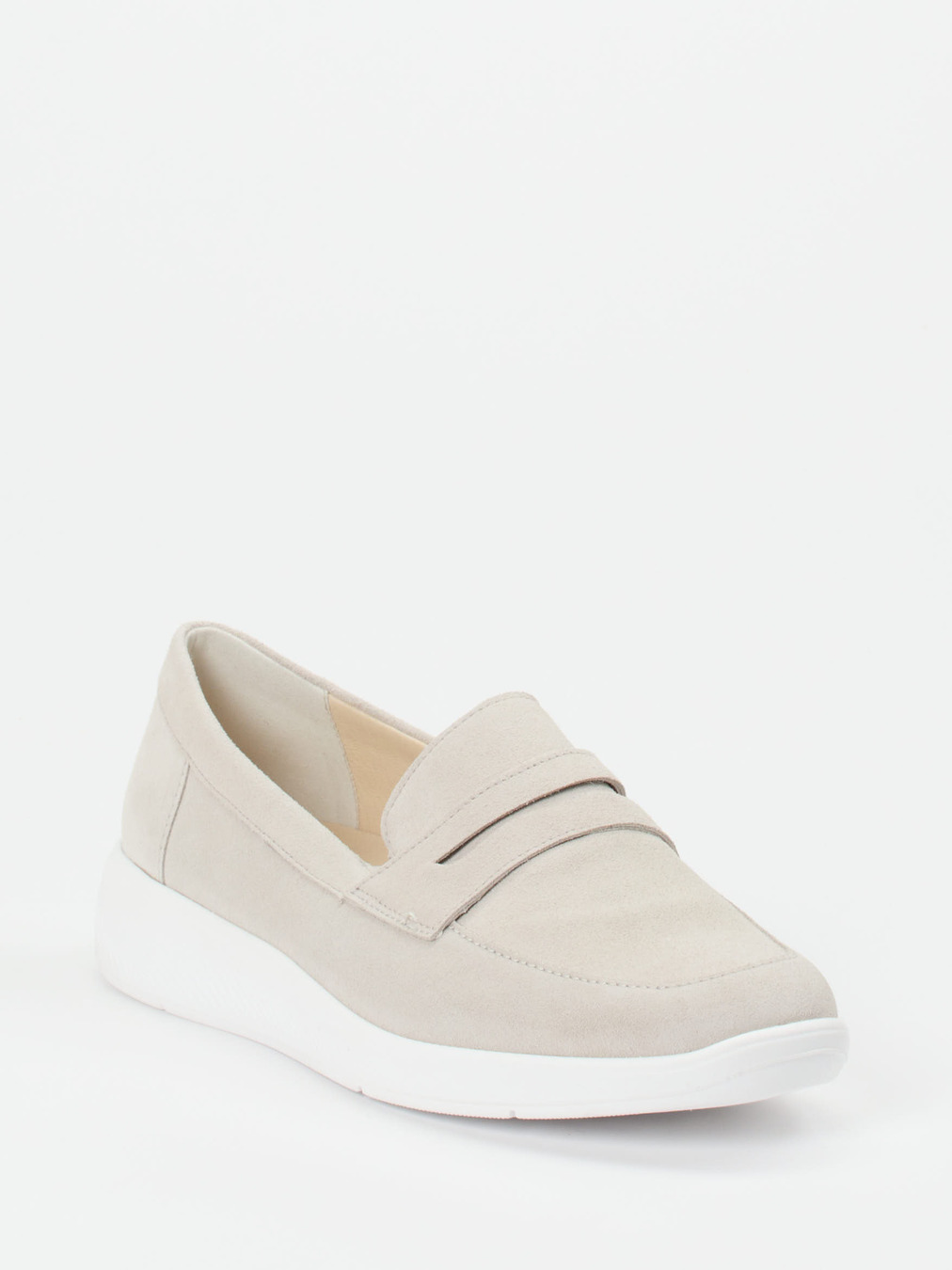 Solidus – Slipper aus Veloursleder in Cremebeige