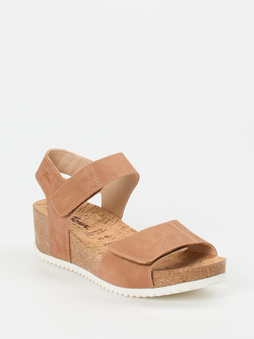 Sioux – Komfort-Sandale aus Kalbleder hellbraun