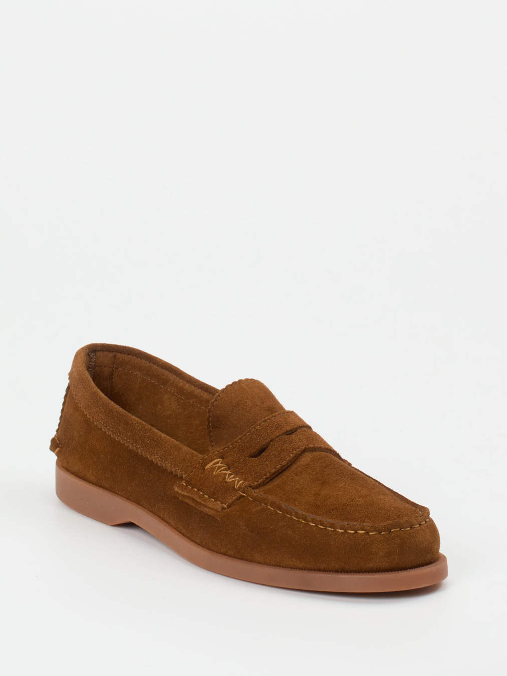 Andrea Puccini – Loafer aus Veloursleder rostbraun