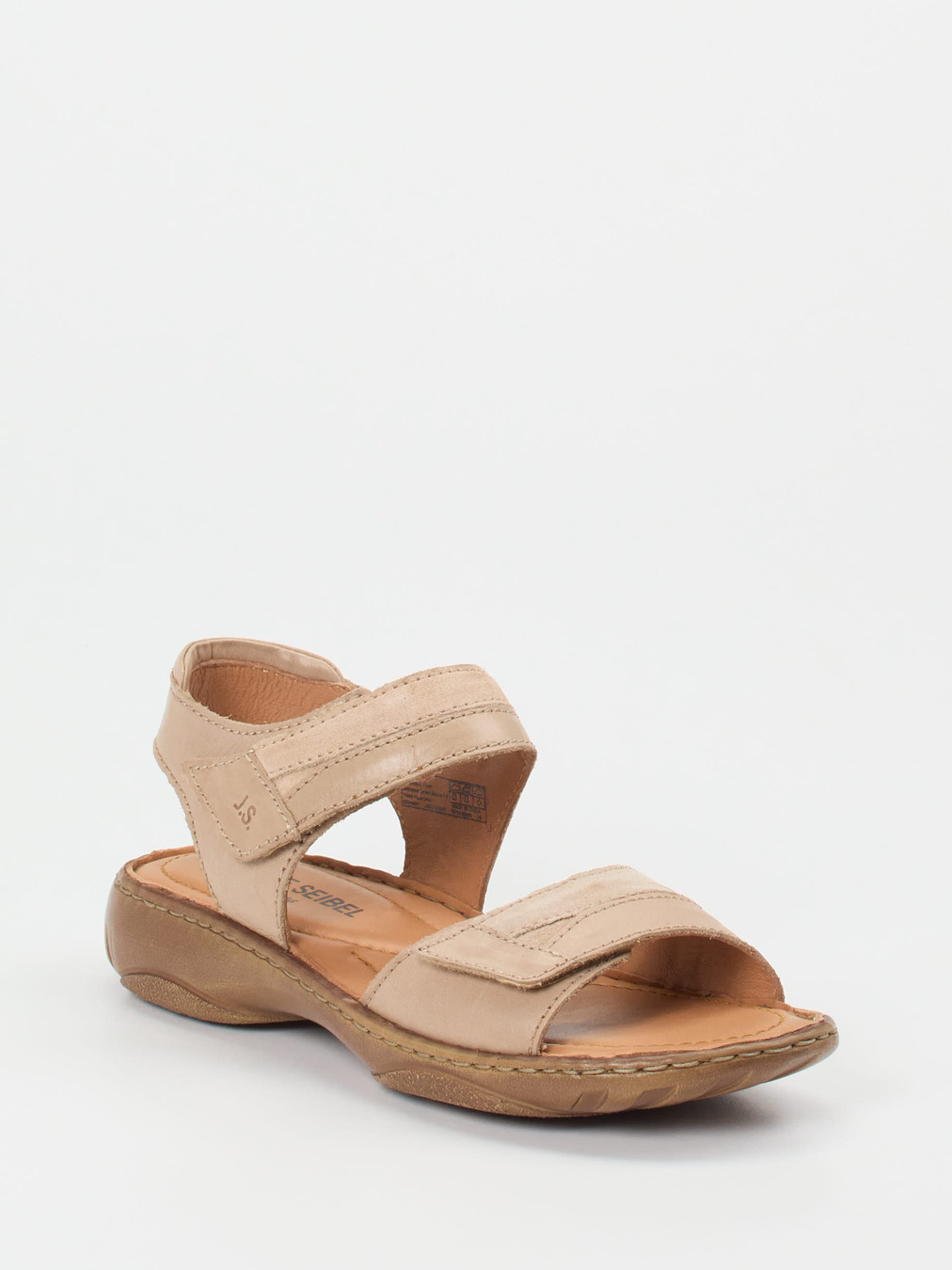 Josef Seibel – Komfortsandalen aus Velour- und Glattleder Beige