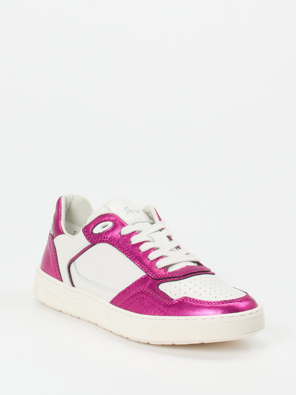 Sioux – Sneaker aus Lammnappa mit Metallic-Pink