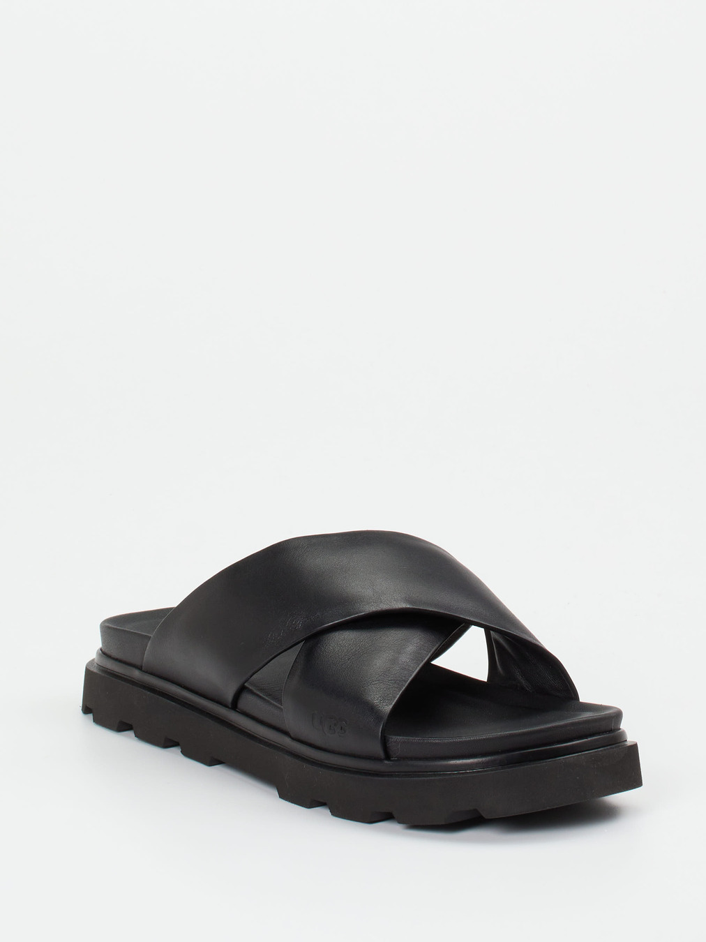 UGG – Slides aus Kalbleder in Schwarz