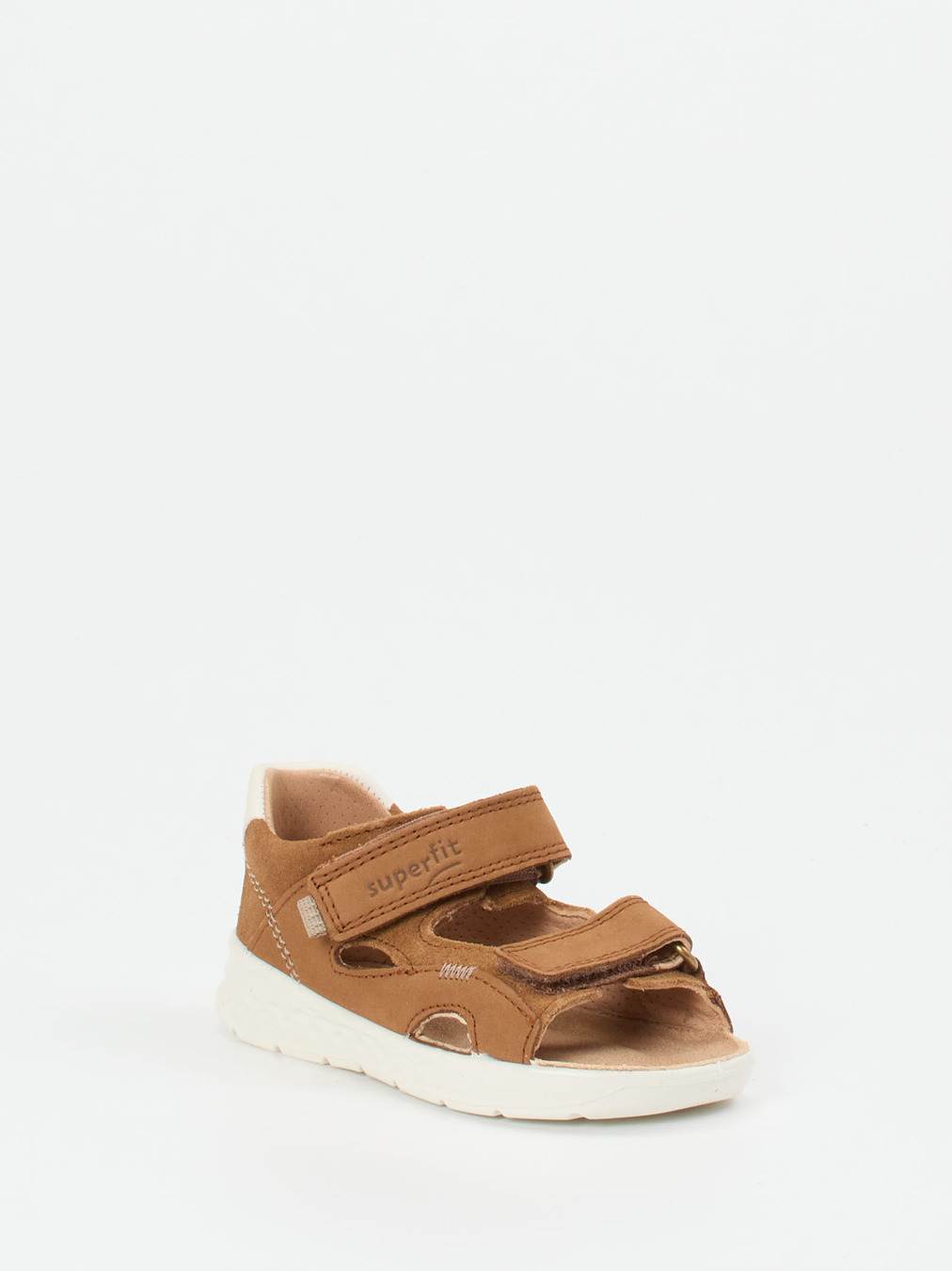 Superfit – Klettsandalen aus Nubukleder cognacbraun