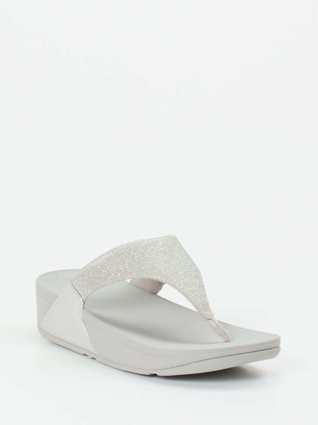 FitFlop – Zehentrenner aus Textil in Hellgrau