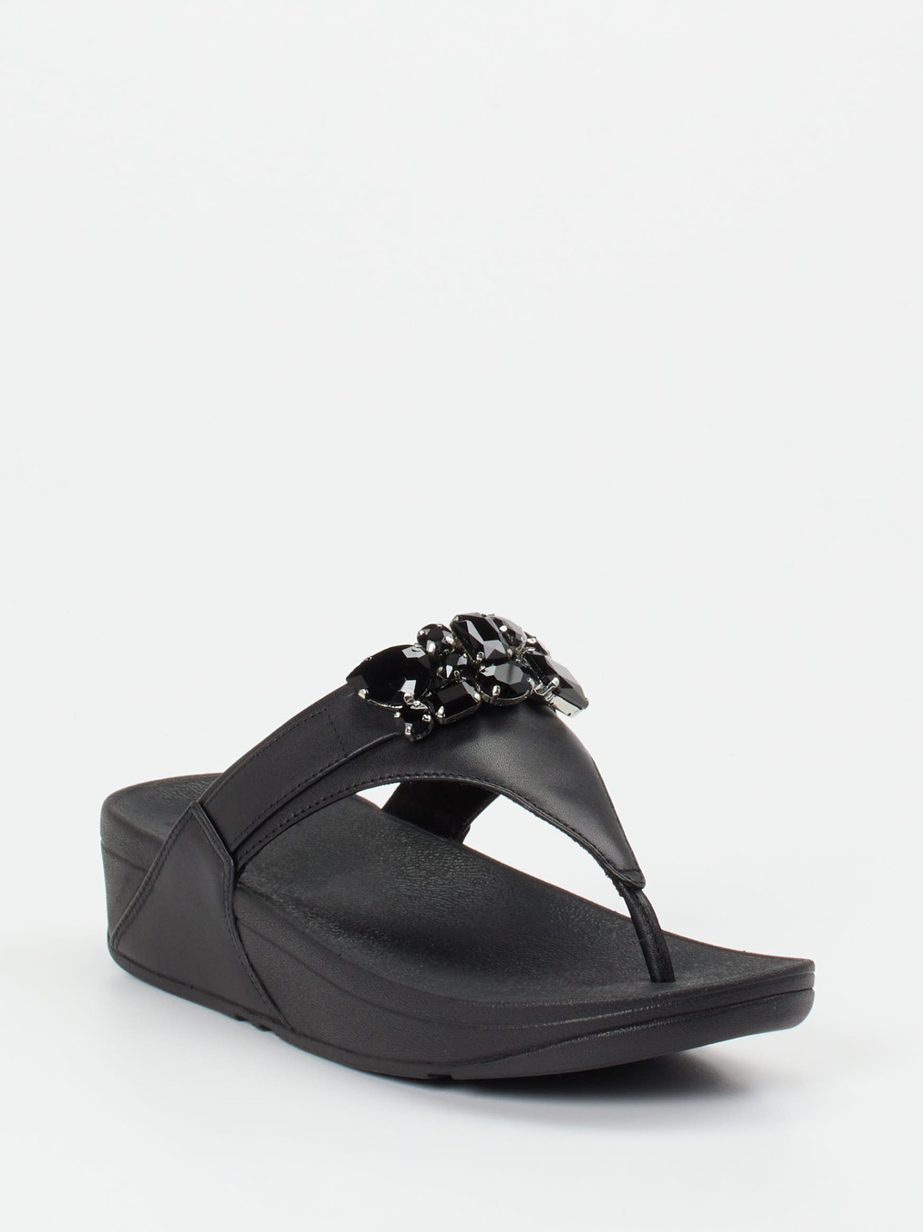 FitFlop – Zehentrenner aus Kalbleder schwarz