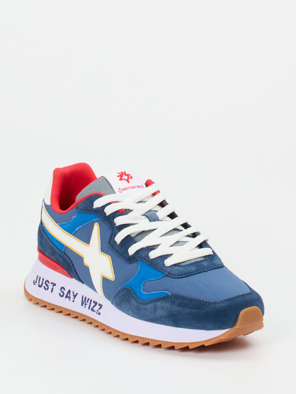W6YZ – Retro-Sneaker aus Veloursleder blau