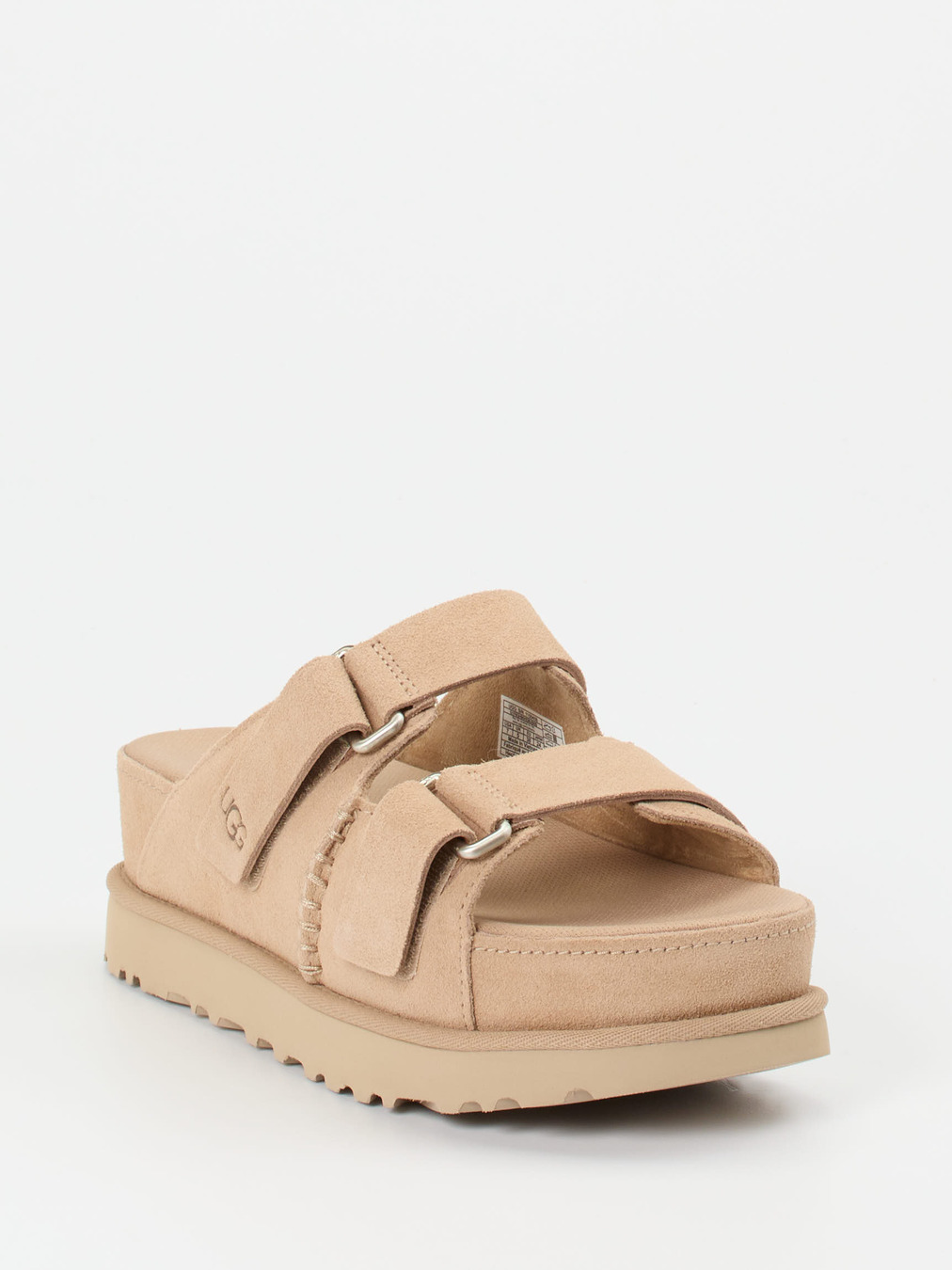 UGG – Plateau-Sandalen aus Veloursleder beige