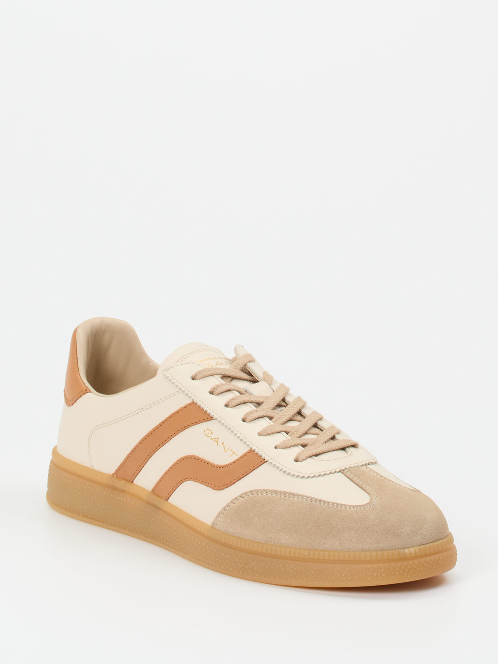 Gant – Retro-Sneaker aus Veloursleder in Beige