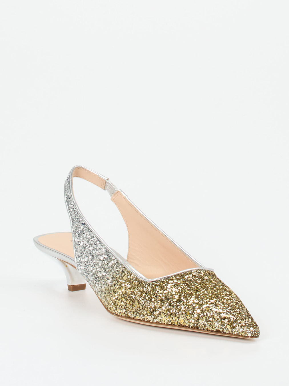Konstantin Starke – Slingback-Pumps aus Metallicleder Gold