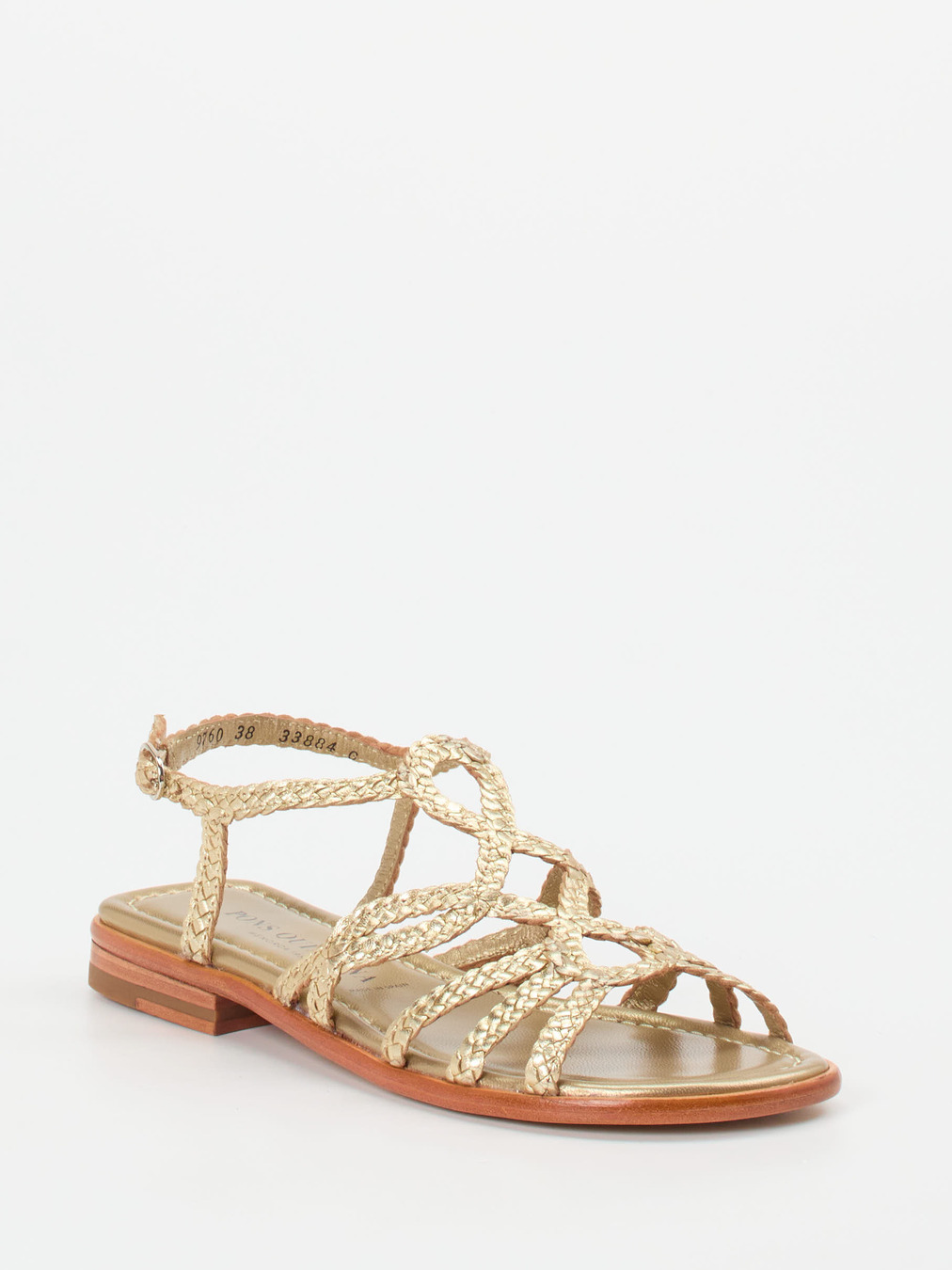 Pons Quintana – Sandalen aus Metallic-Leder goldfarben