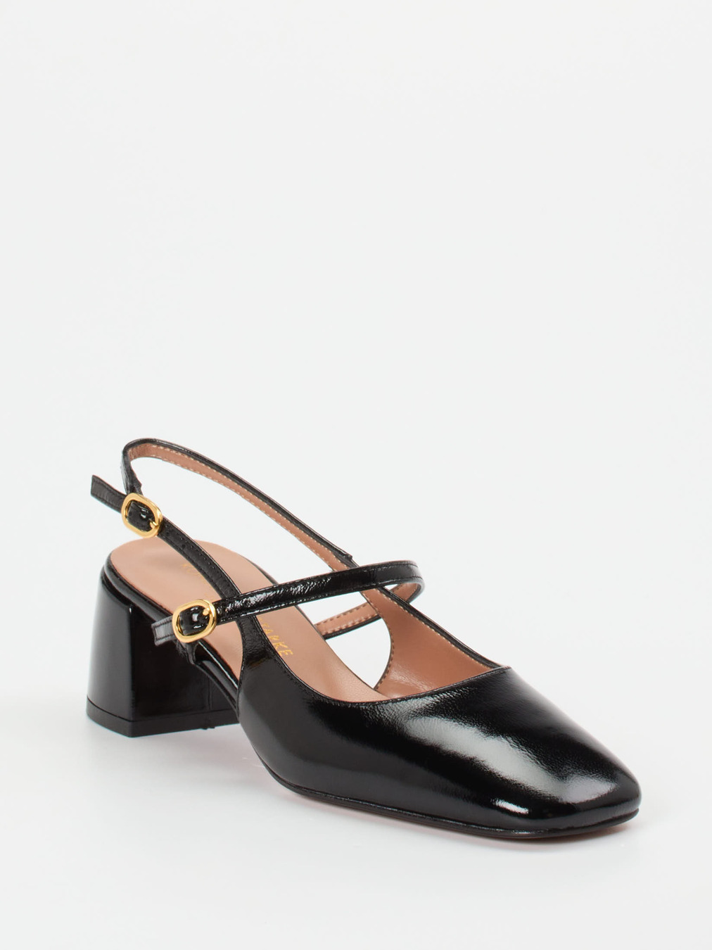 Konstantin Starke – Slingback-Pumps aus Lackleder schwarz