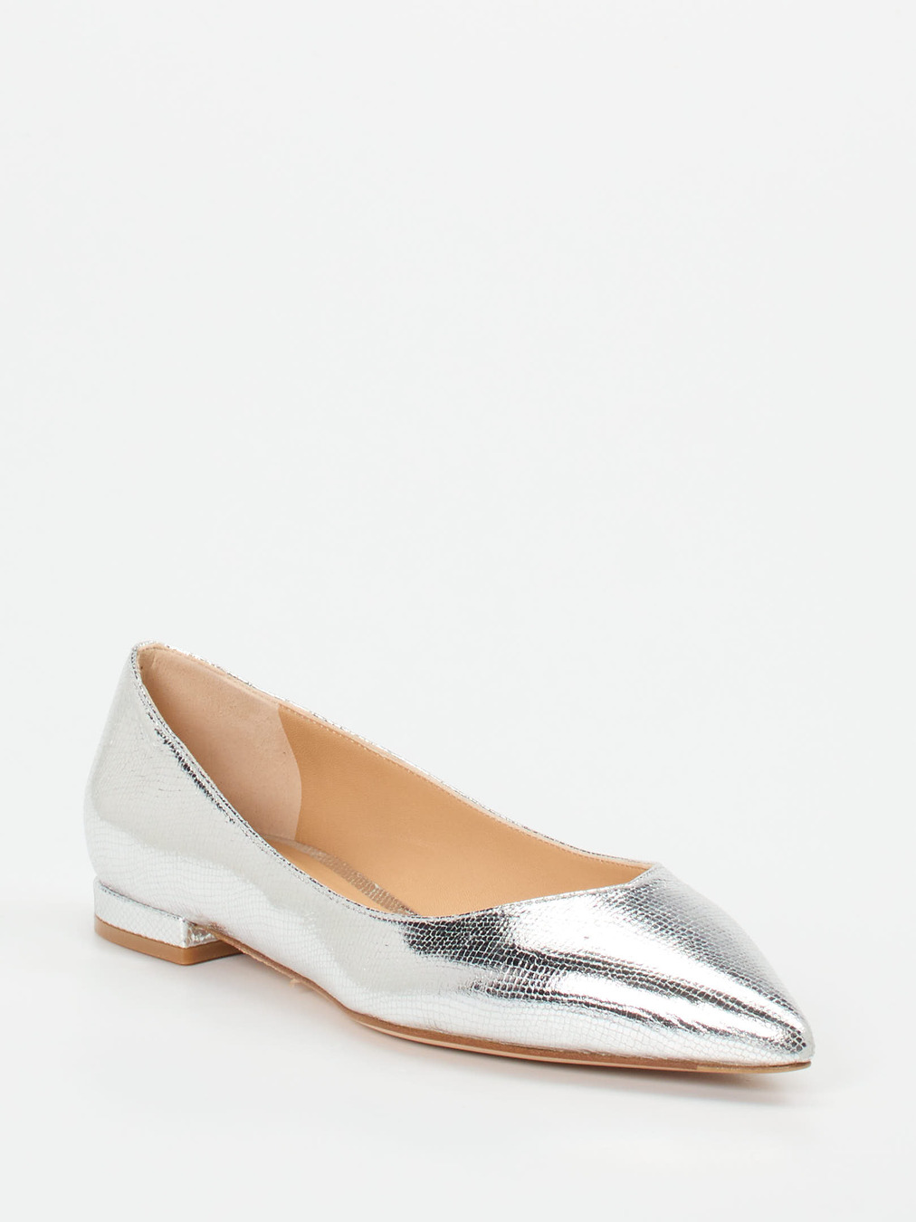 Konstantin Starke – Ballerinas aus Metallicleder silber