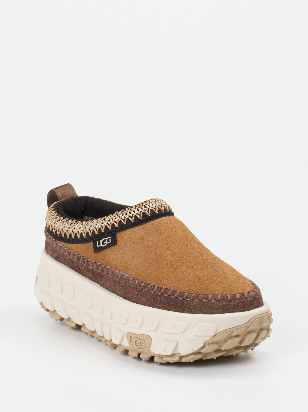 UGG – Slip-On Clogs aus Veloursleder camelbraun