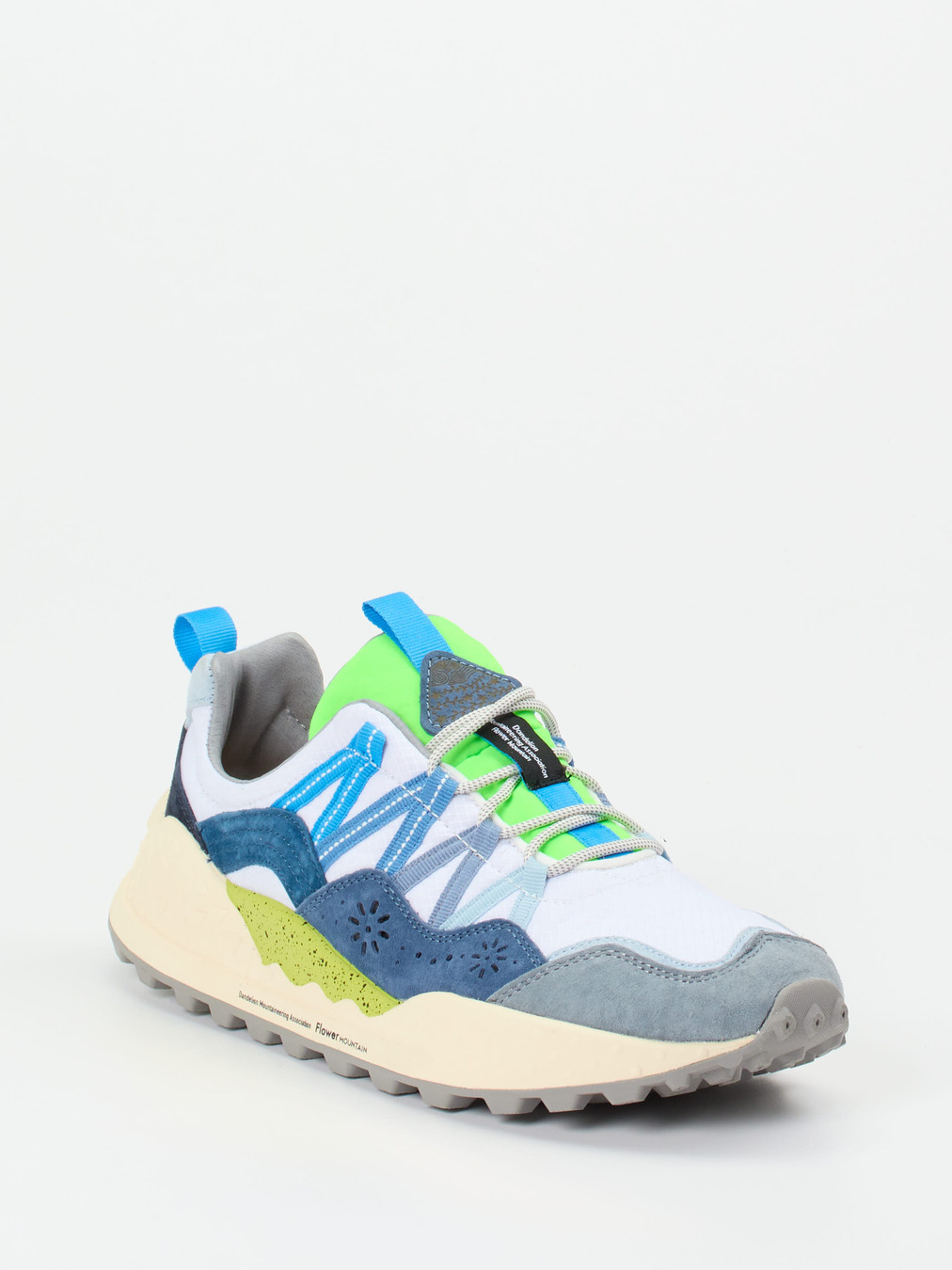 Flower Mountain – Trail-Sneaker aus Veloursleder Weiß