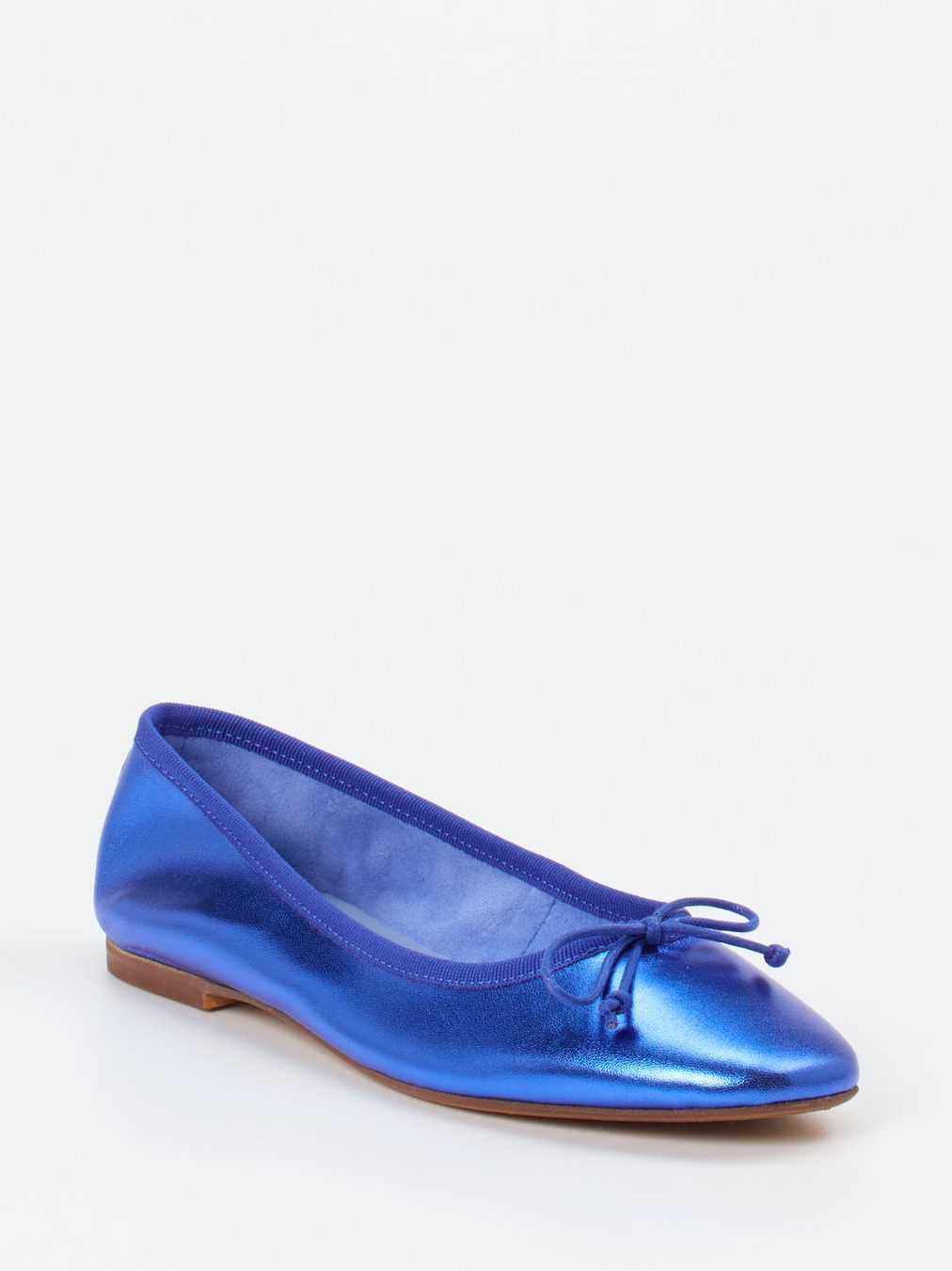 Andrea Puccini – Ballerinas aus Metallicleder Royalblau