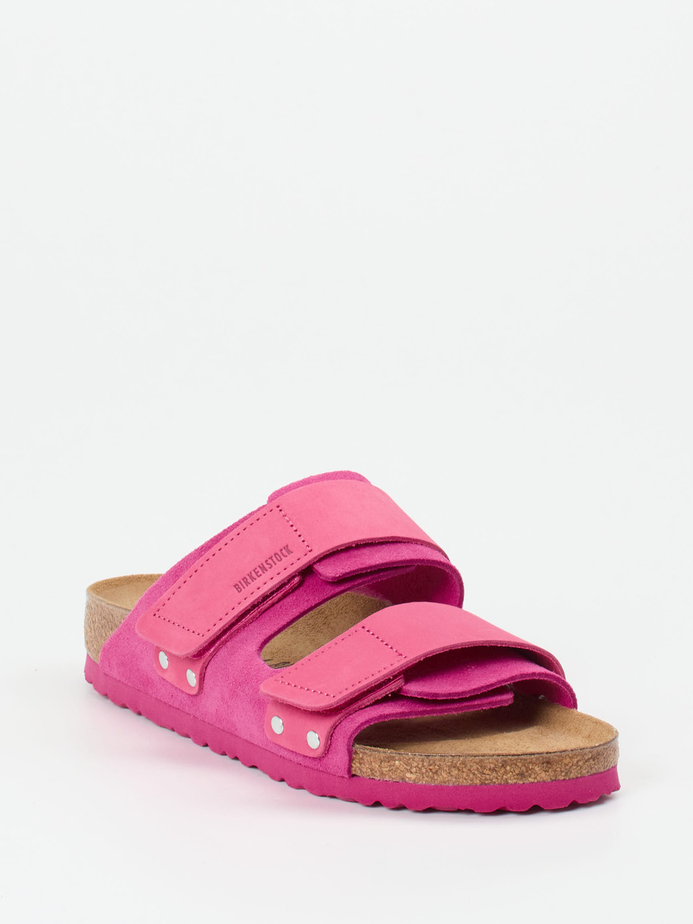 Birkenstock – Zweiriemer-Sandalen aus Veloursleder pink