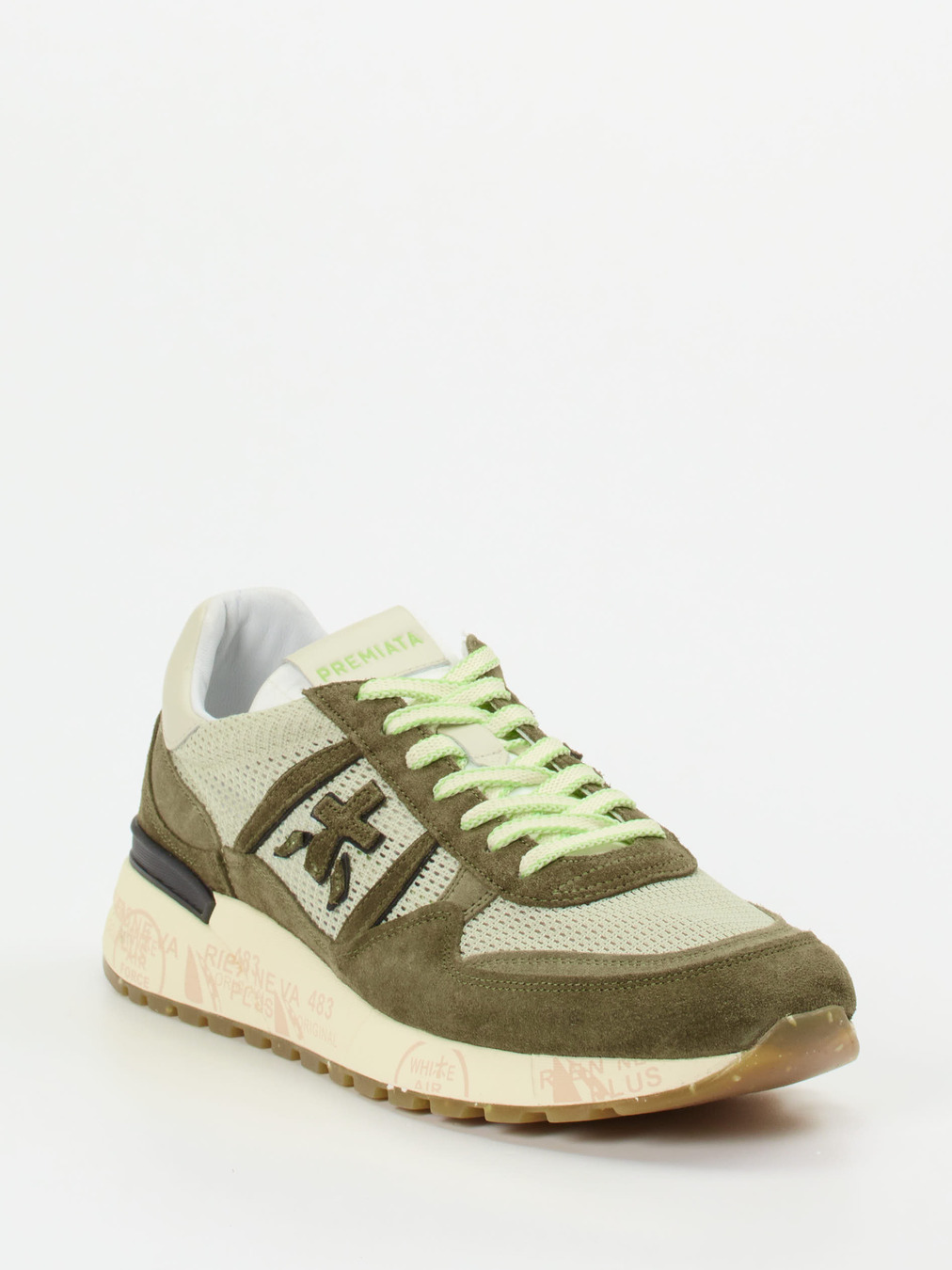 Premiata – Retro-Sneaker aus Veloursleder und Mesh