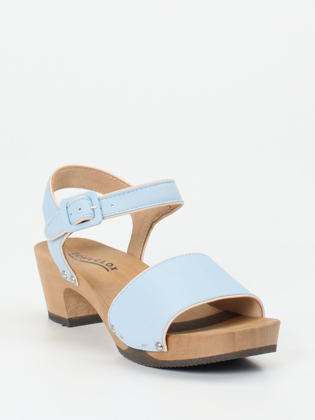 Softclox – Clogsandalen aus Lammleder in Hellblau