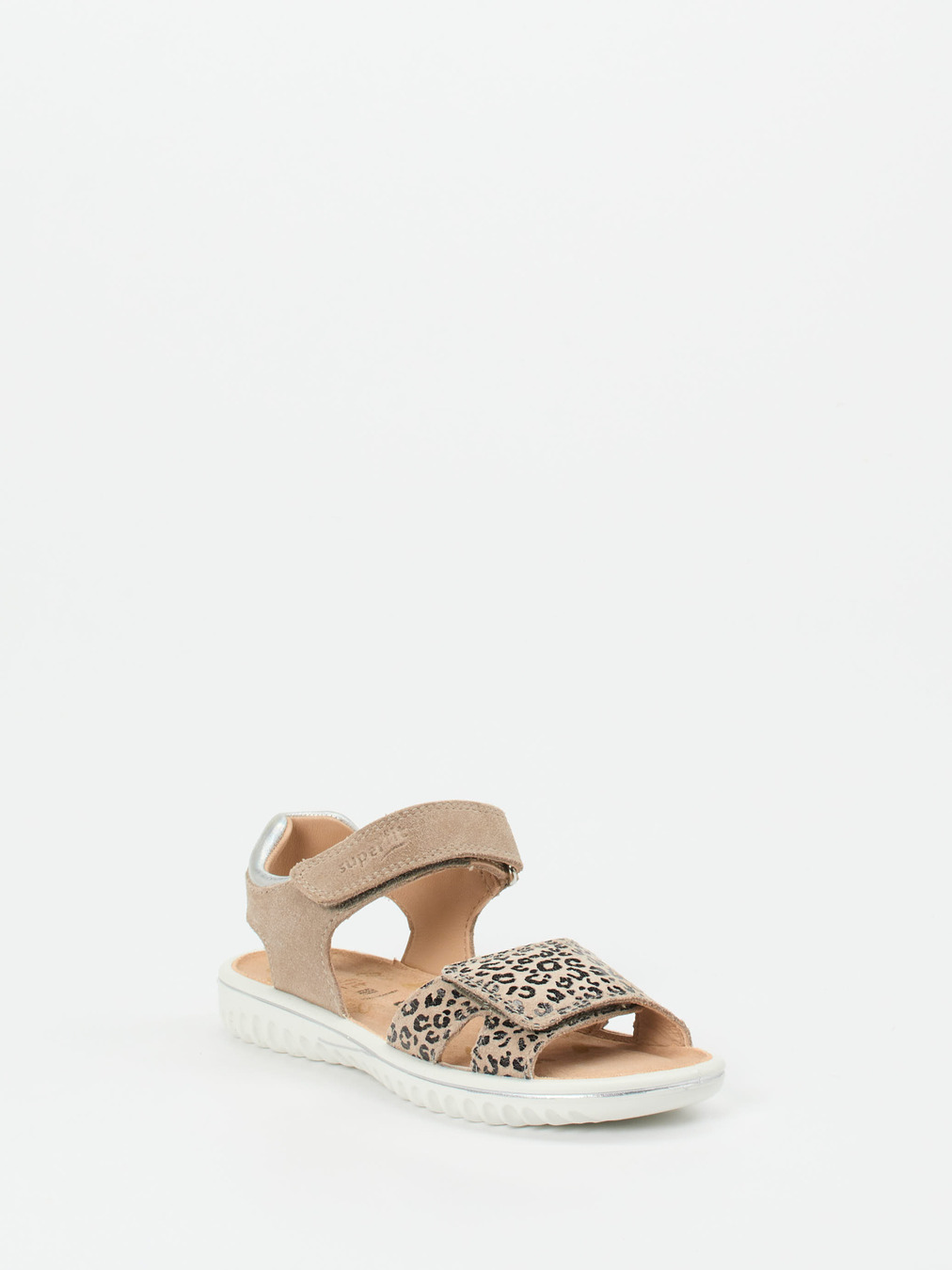 Superfit – Klettsandale aus Leder mit Leopardenmuster