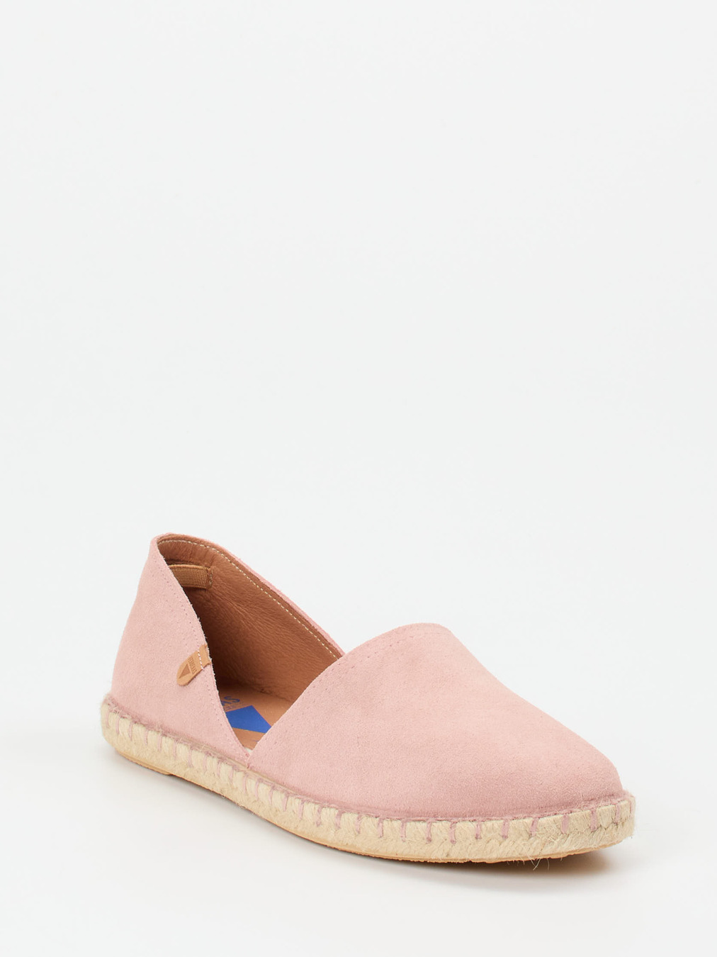 Verbenas – Espadrilles aus Veloursleder in Rosa