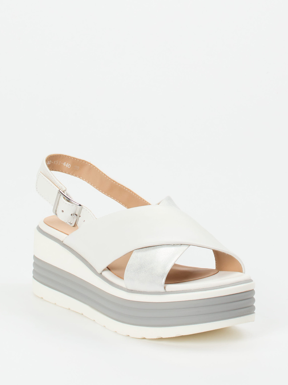 Regarde Le Ciel – Plateau-Sandale aus Kalbleder Offwhite