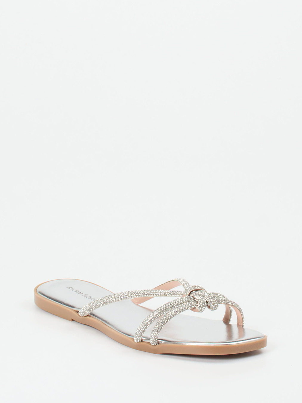 Andrea Sabatini – Zehentrenner aus Metallicleder silber