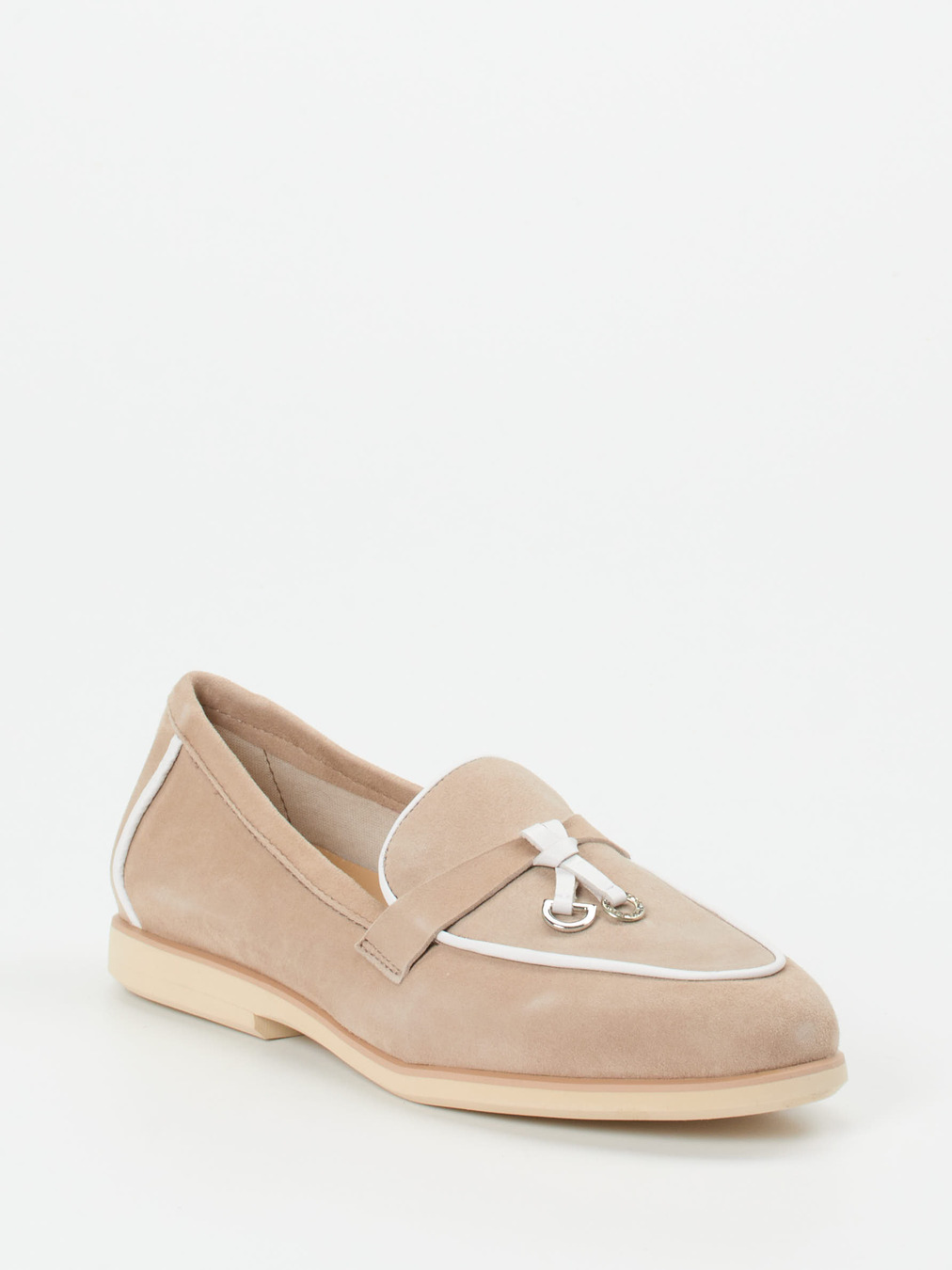 Maripé – Loafer aus Veloursleder in Beige