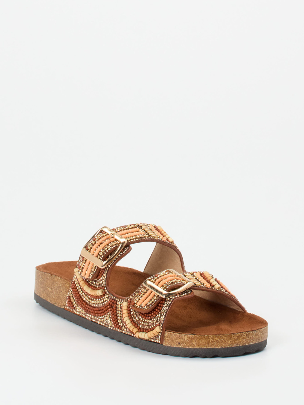 Andrea Puccini – Pantoletten aus Metallicleder Braun