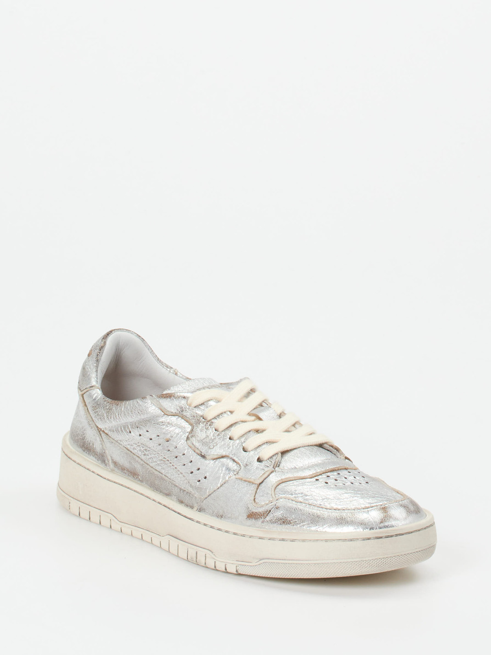 Lemargo – Sneaker aus Metallicleder silberfarben