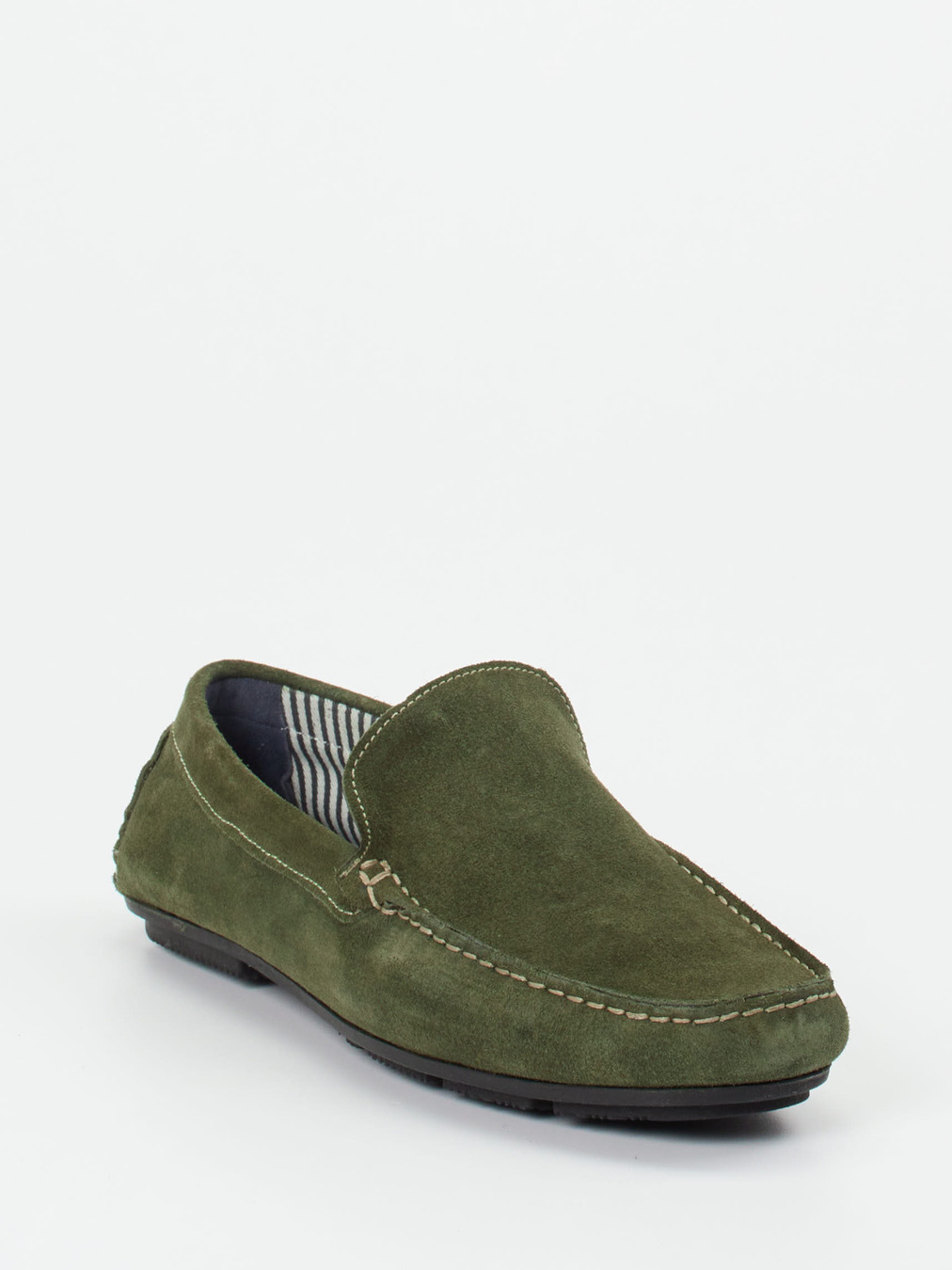 Ralph Harrison – Mokassin aus Veloursleder Olivgrün