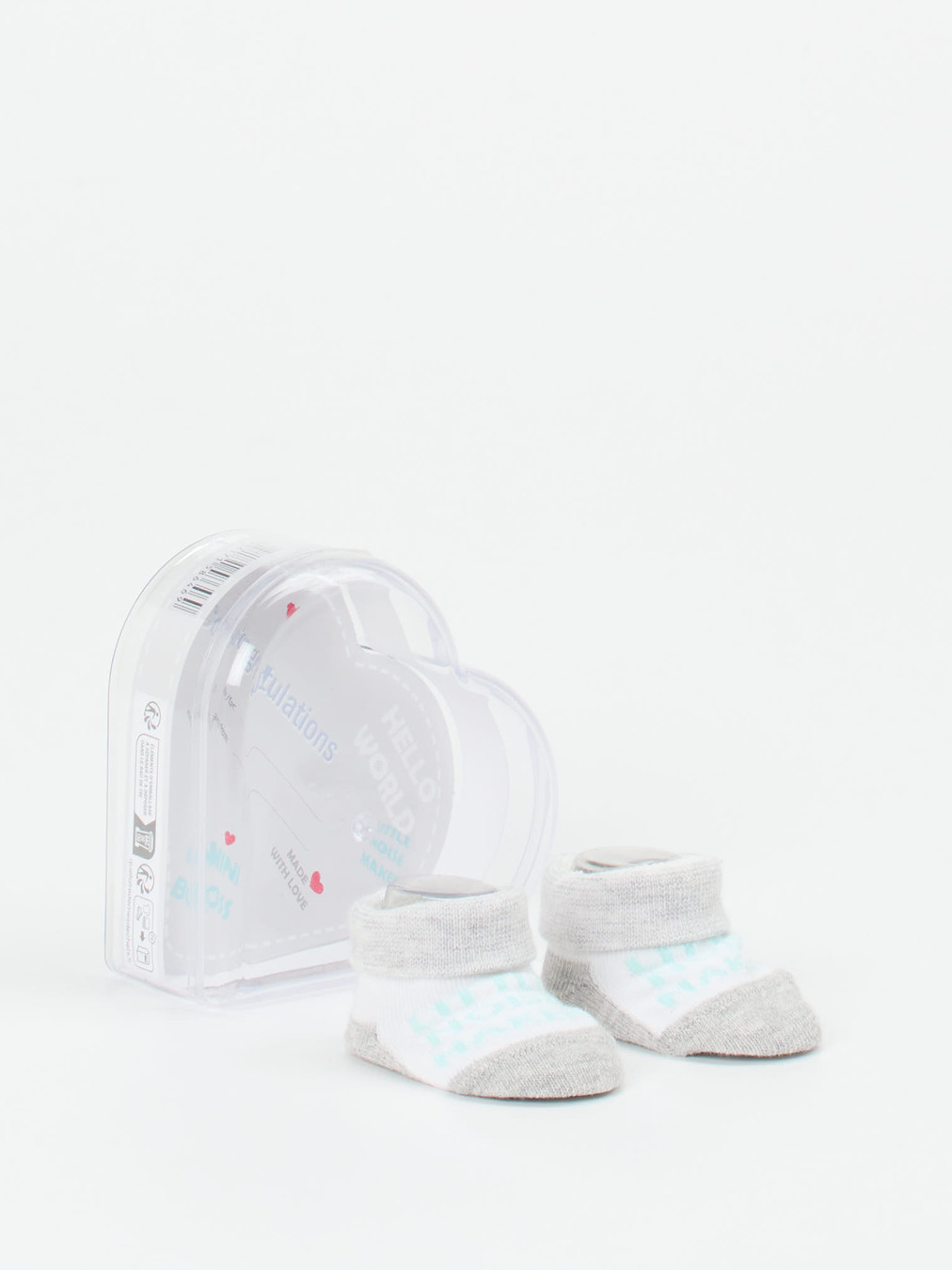 Camano – Erstlingssocken aus Textil in Hellgrau