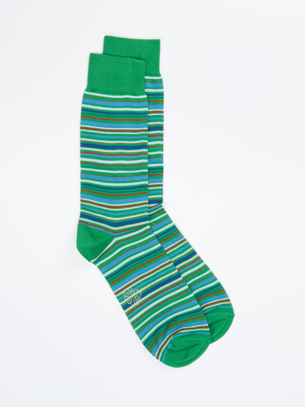 Alto Milano – Crew Socken aus Textil mit Streifenmuster