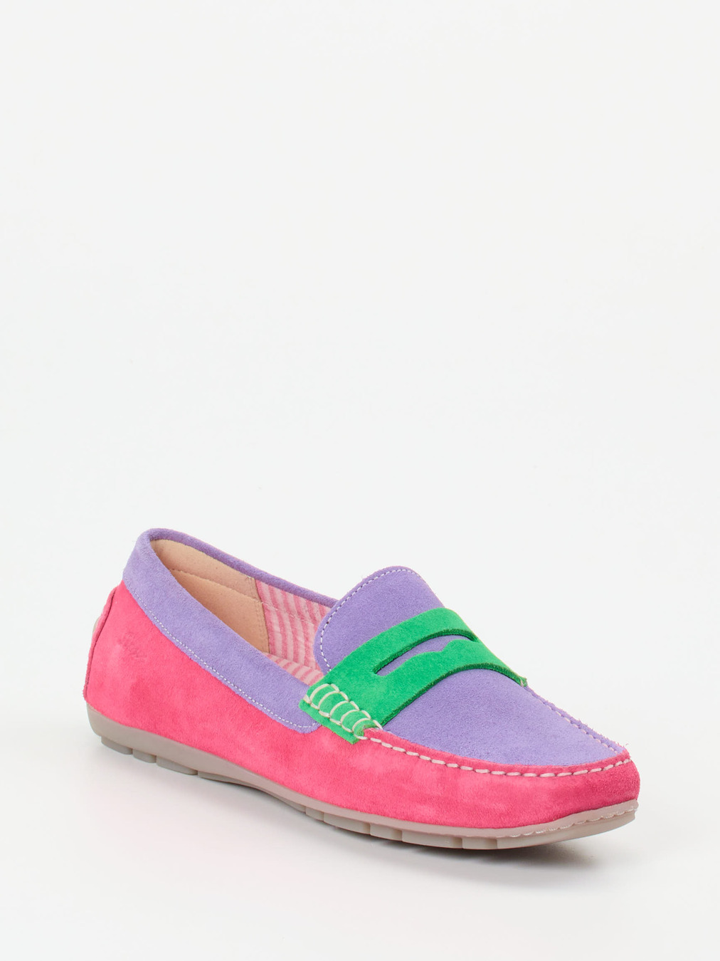 Sioux – Loafer aus Veloursleder in Color-Blocking