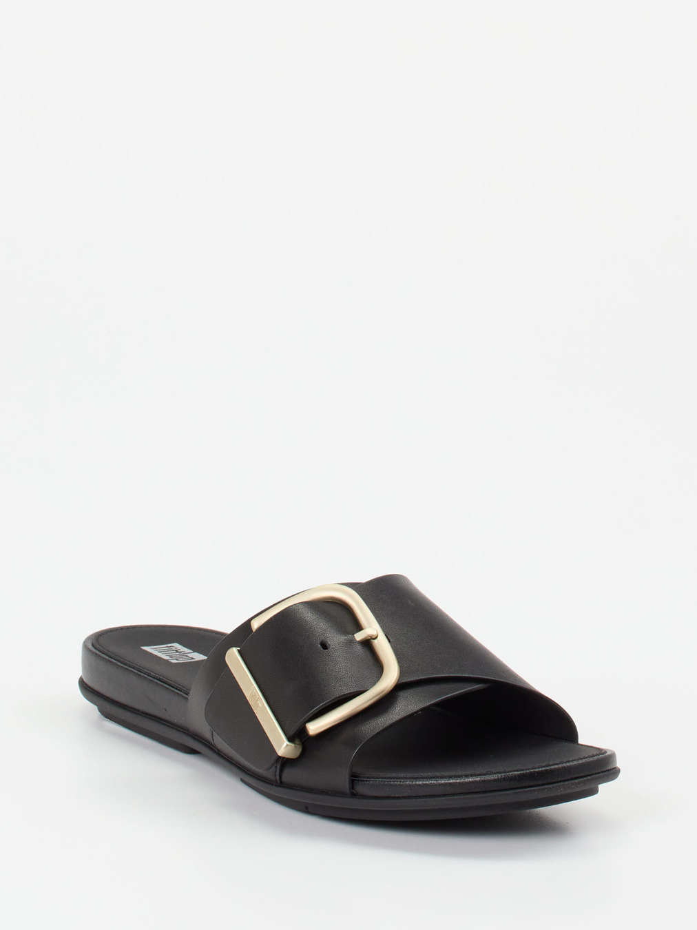 FitFlop – Pantolette aus Kalbleder Schwarz