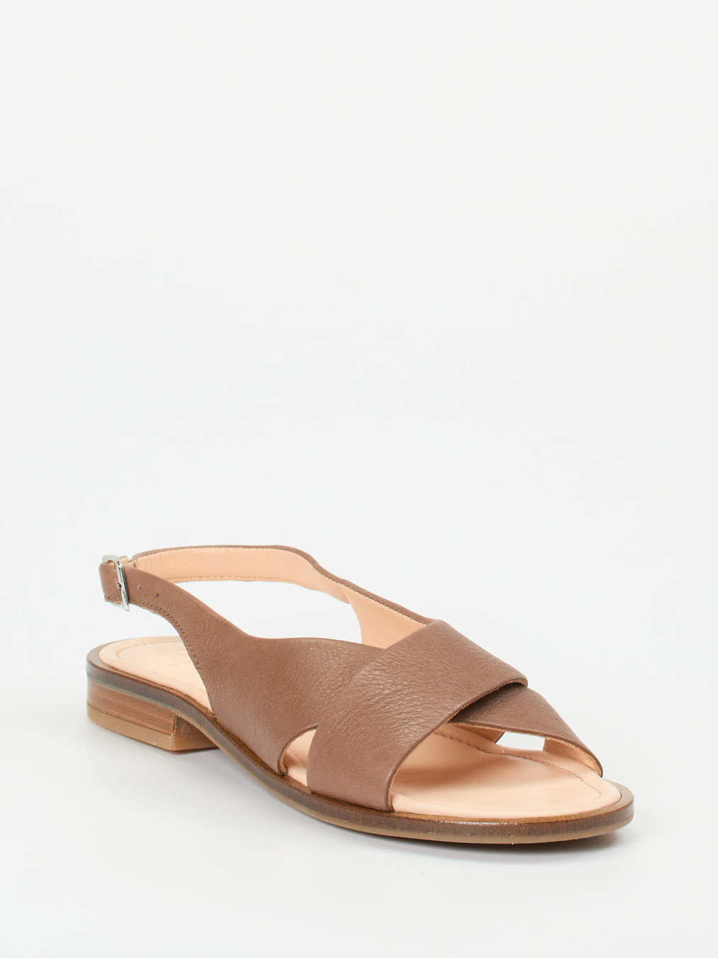 Werner – Slingback-Sandale aus Kalbleder Braun