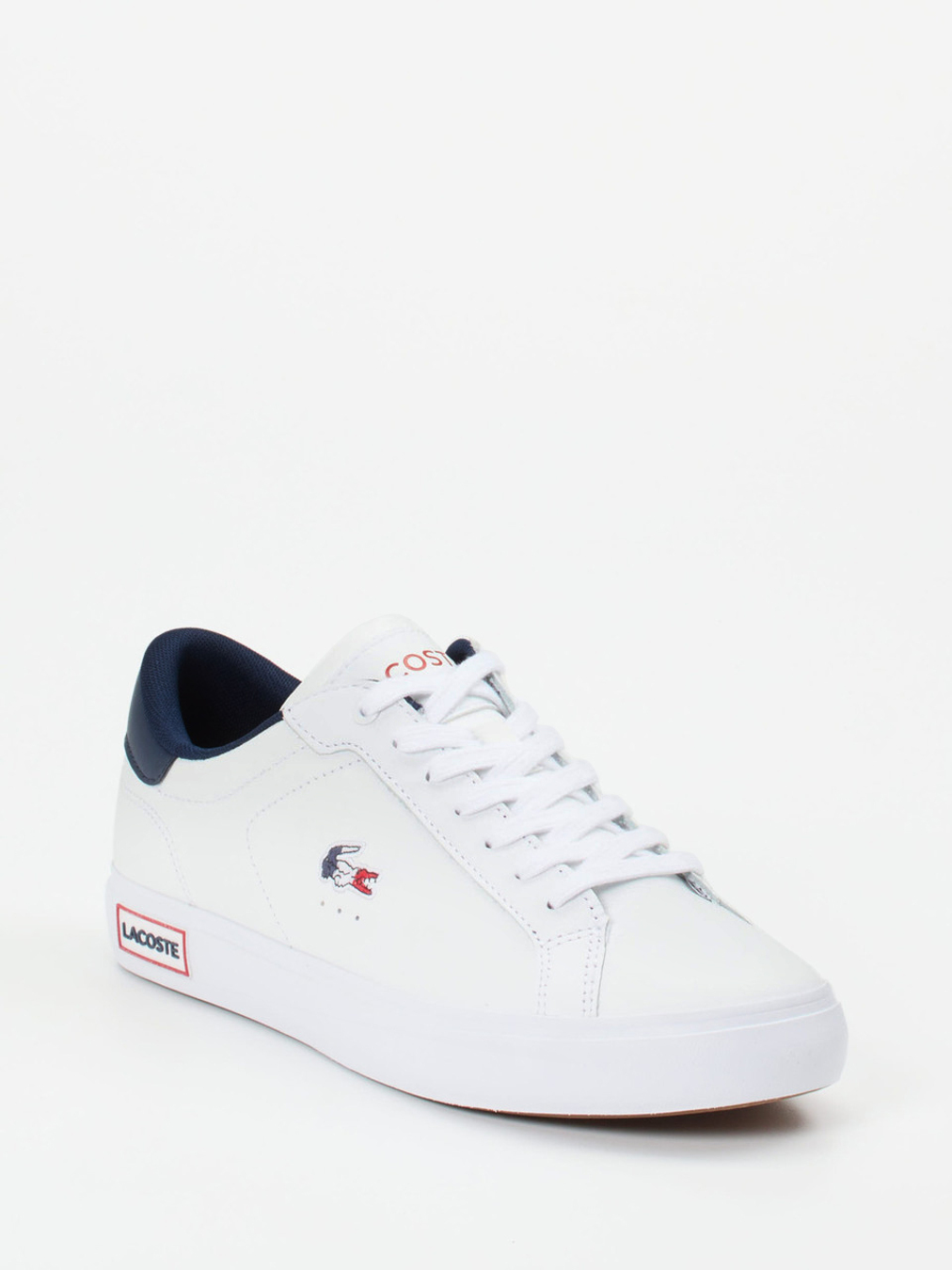 Lacoste – Sneaker aus Glattleder in Weiß