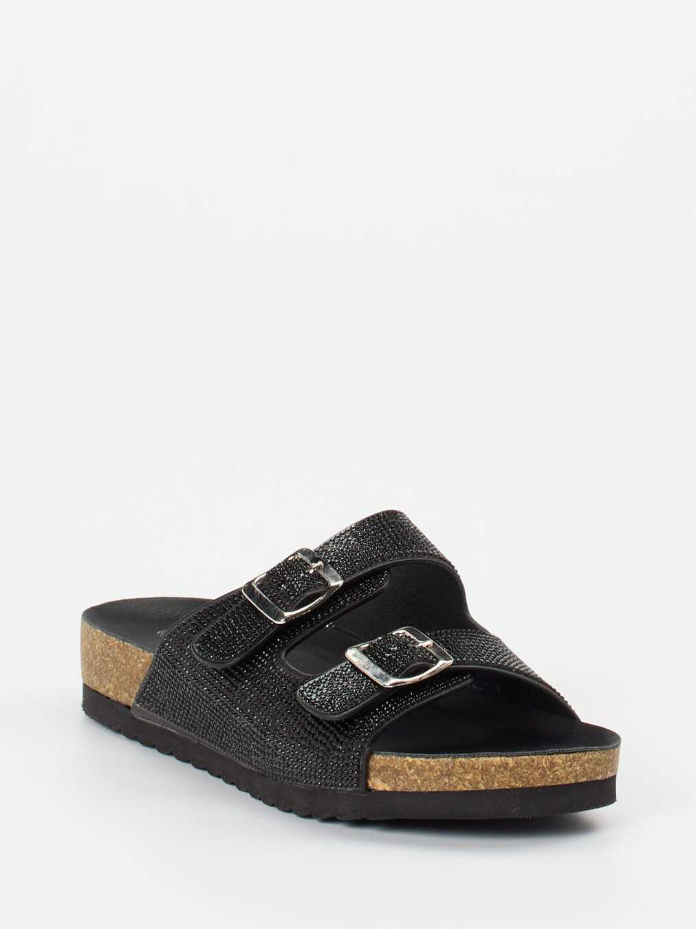 Andrea Puccini – Pantolette aus Metallicleder schwarz