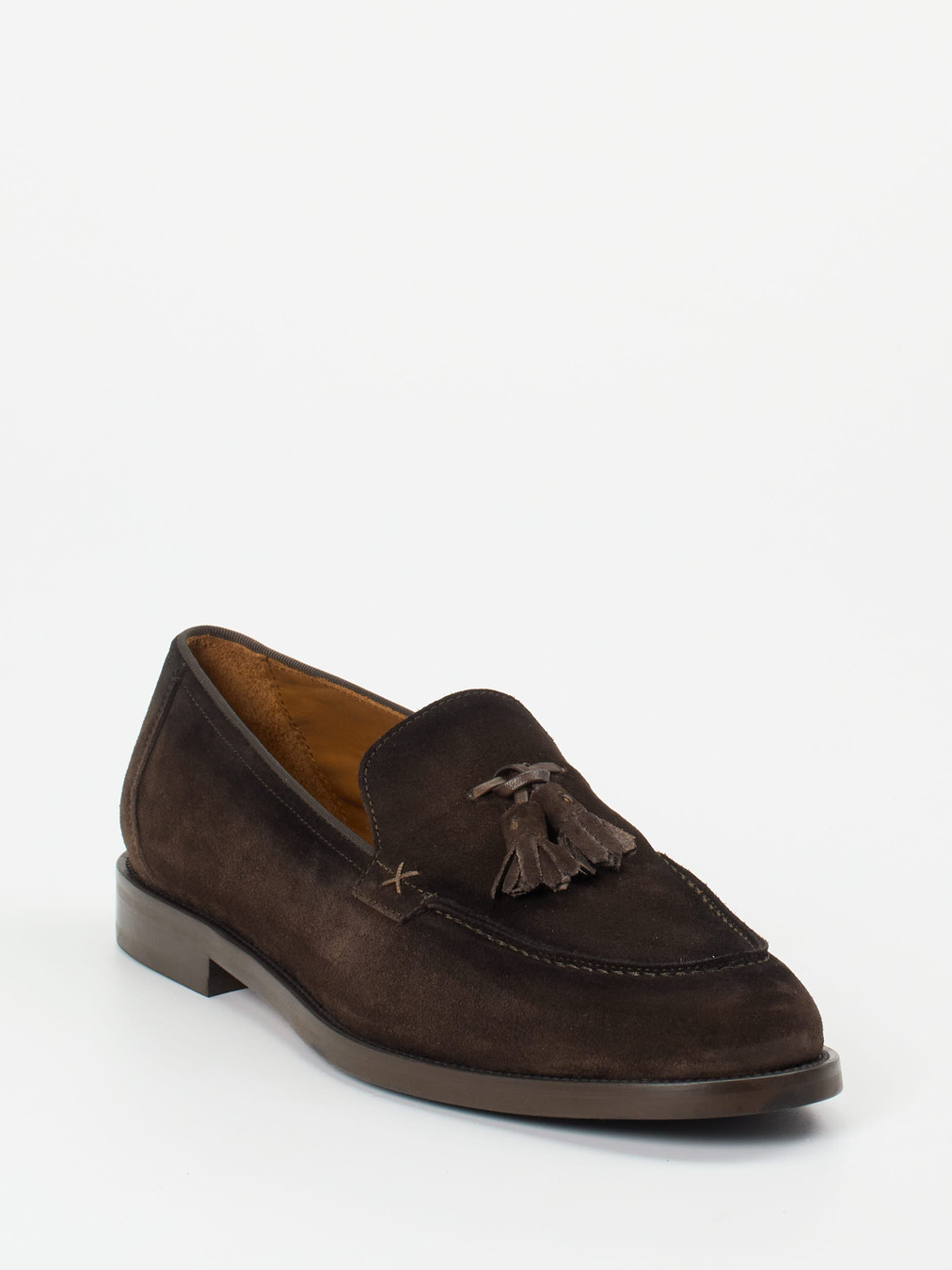 Konstantin Starke – Tassel Loafer aus Veloursleder Dunkelbraun