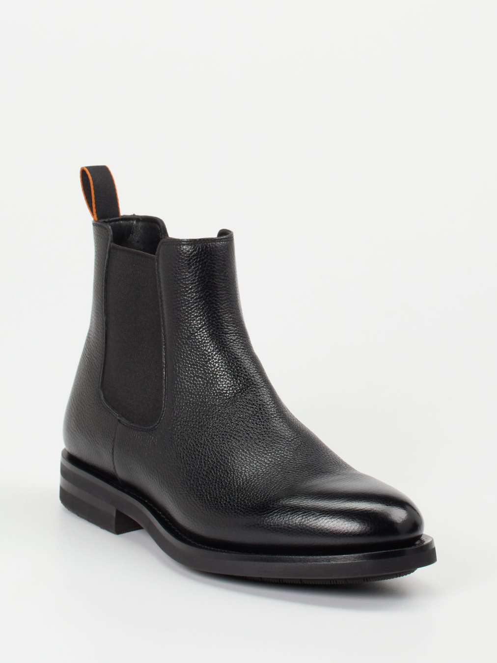 Santoni – Chelsea Boots aus Kalbleder Schwarz
