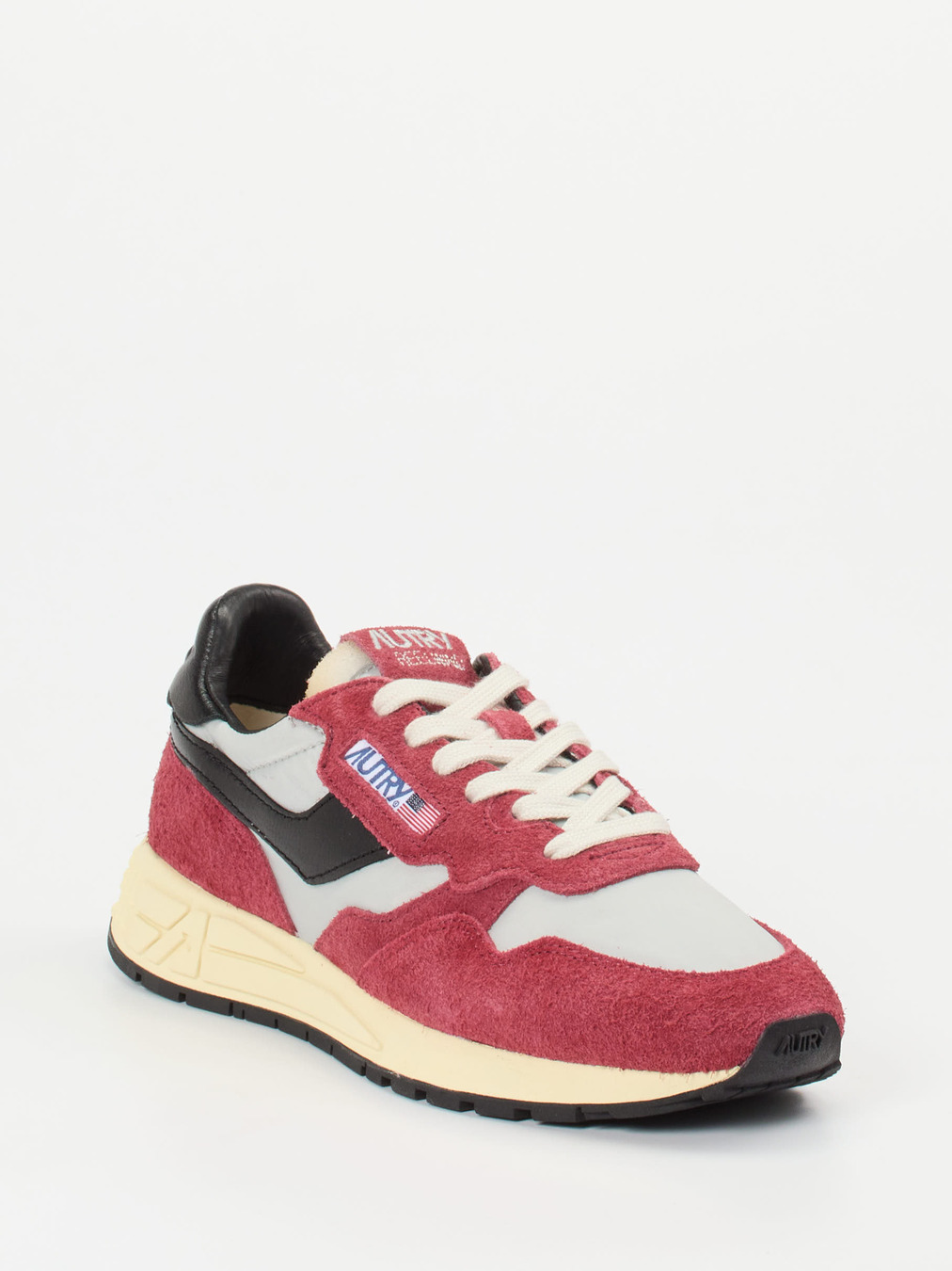 Autry – Sneaker aus Velour/Textil in Dunkelrot