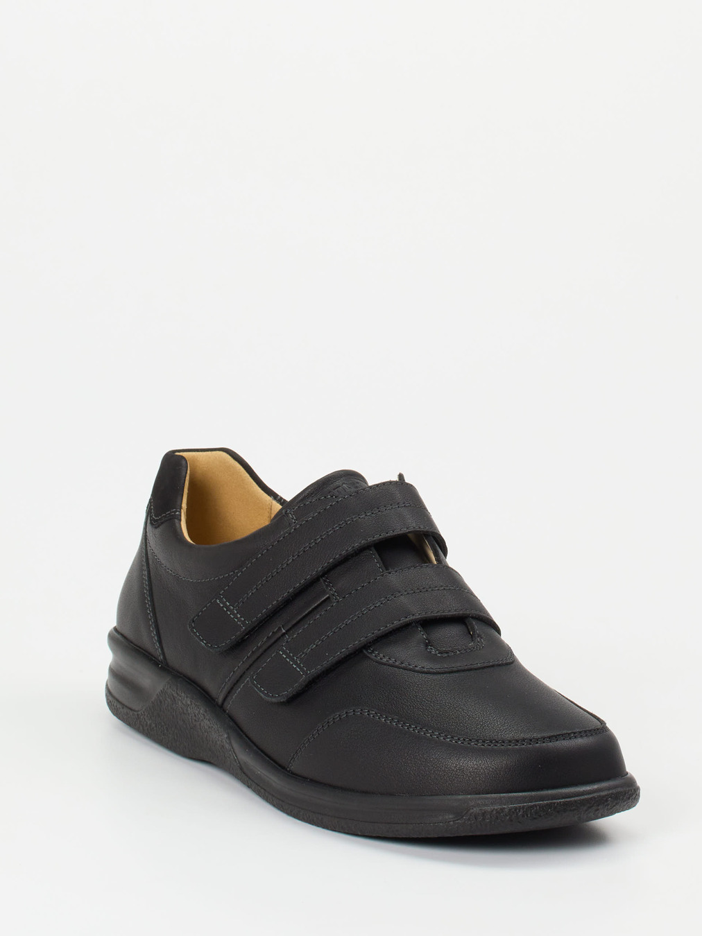 Ganter – Klettverschluss-Halbschuh aus Kalbleder schwarz