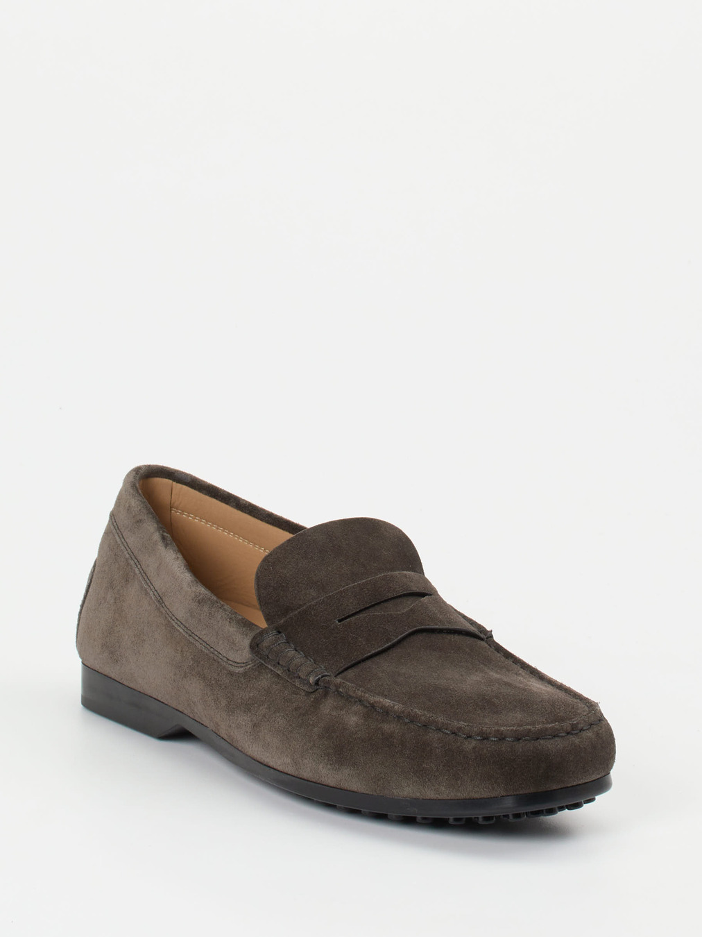 Tod's – Penny Loafer aus Veloursleder Dunkelbraun