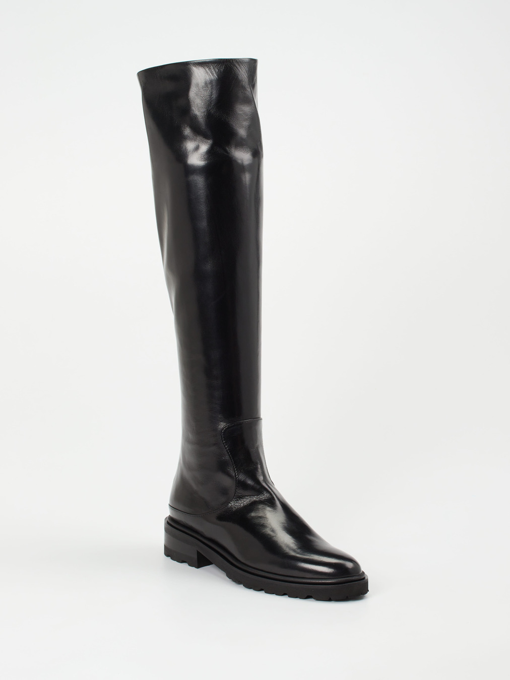 Konstantin Starke – Overknee-Stiefel aus Lammleder schwarz