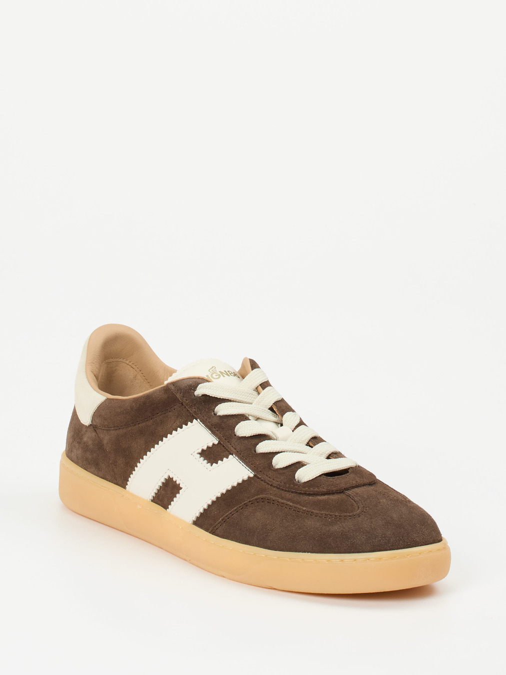 Hogan – Retro-Sneaker aus Veloursleder braun