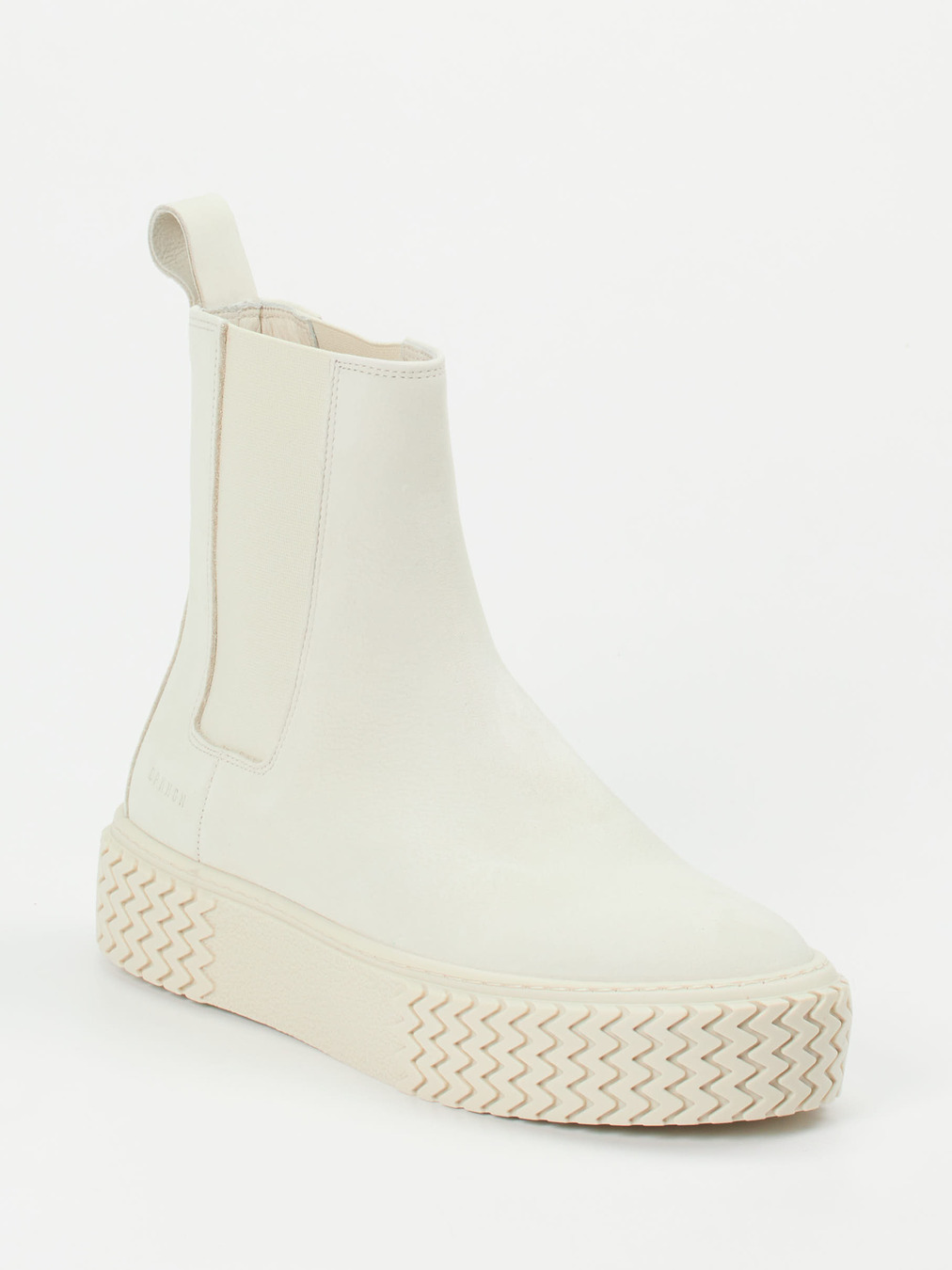 Copenhagen – Chelsea Boots aus Nubukleder Cremeweiß