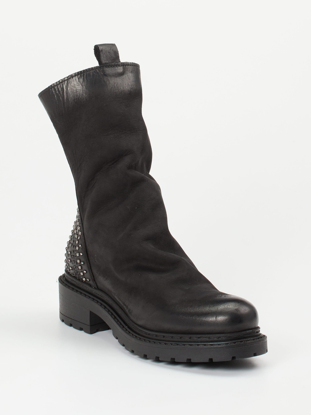 Konstantin Starke – Biker Boots aus Nubukleder schwarz