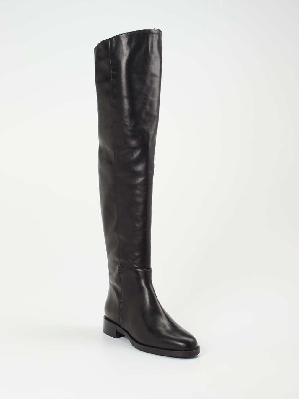 Andrea Puccini – Overknee-Stiefel aus Kalbleder schwarz
