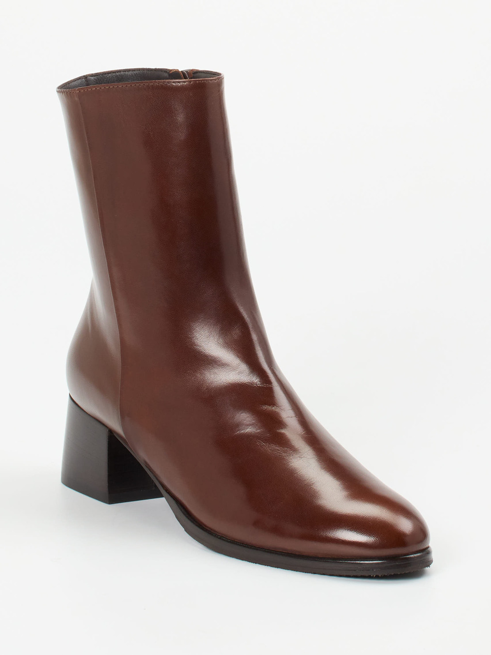 Konstantin Starke – Stiefeletten aus Lammleder schokobraun