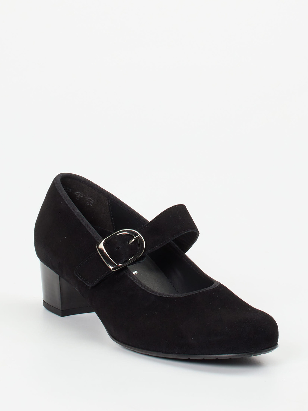 Semler – Mary Jane Pumps aus Veloursleder schwarz